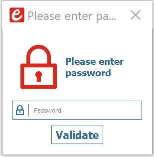 Lock and unlock items with a password